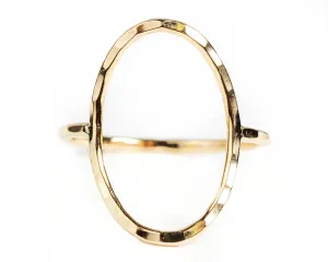 Simple Hand Hammered Oval Ring/Open Oval Ring/Gold or Rose or Silver Simple Ring/Boho/Chic/Simple Jewelry/Simple Jewelry