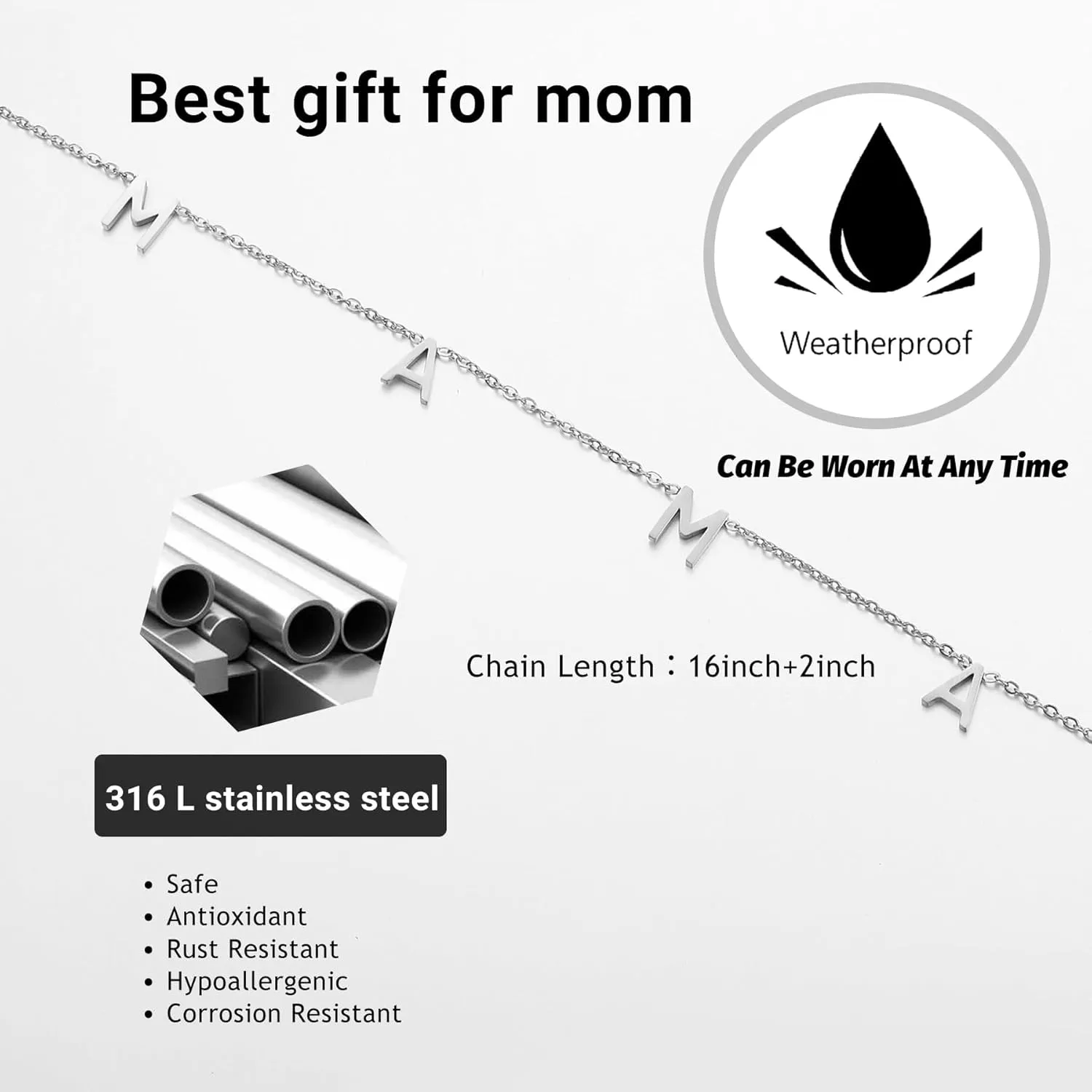 SKQIR Mama Necklaces For Women, Gold Plated Momma Mom Necklace,Pregnant Pregnancy Gifts For Expecting Mom, First Time New Mom Gifts,Mommy Mama To Be Gifts,Postpartum Gifts For Mom After Giving Birth