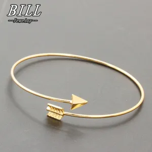 SL152 Gothic Punk Women Ladies Arrow Bangle Cuff Bracelets Jewelry Open Adjustable Arrow Bracelet Bangles Pulseiras Bijoux