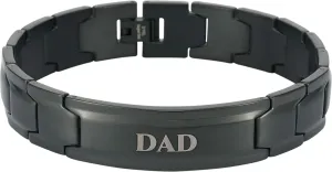 Smarter LifeStyle Stylish DAD Bracelet for Men - Wide Link Surgical Grade Steel Adjustable Bracelet for DAD, Mens Jewelry, Mens Bracelets Father's Day Bracelet