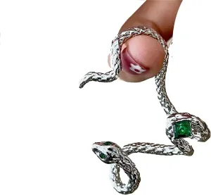 Snake Earrings Cuff for Women Gothic Punk Snake Earrings Twisted Snake Ear Clips Statement Snake Earrings for Women