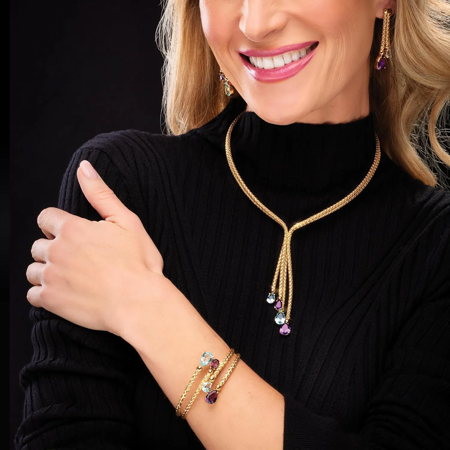 Stauer Italian Bellissimo Jewelry - Elegantly Finished with Gold Accessories  Italian-Crafted Statement Jewelry  Crystal Finery for Women
