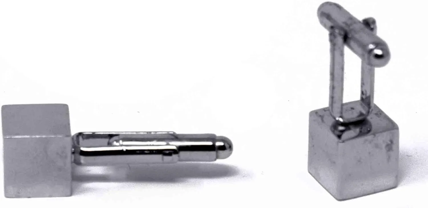 Stephanie Imports Men's Platinum-Plated Cufflinks in Gift Box