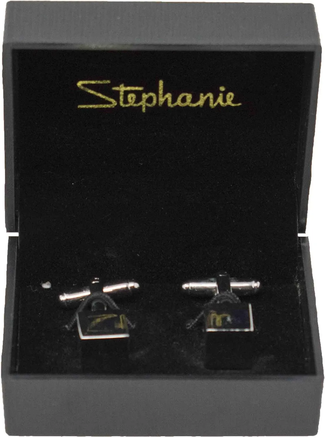 Stephanie Imports Men's Platinum-Plated Cufflinks in Gift Box