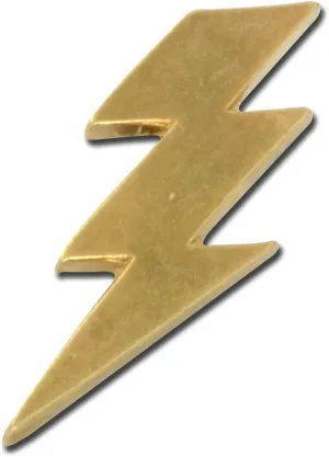StockPins Gold Lightning Bolt Lapel Pin  Striking Accessory for Backpacks, Hats, and Jackets  Made in USA
