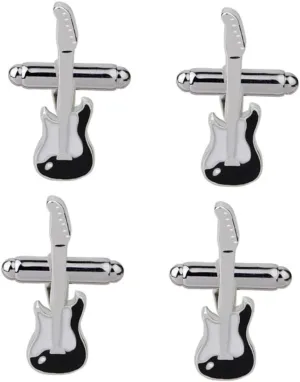 Stylish Guitar Cufflinks for Men Alloy Buttons Classic Shirt Accessories