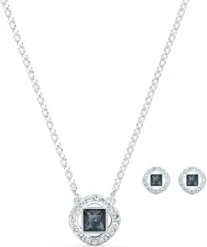 Swarovski Necklace Set with Mixed Metal Finish Chains, Clear and Colored Crystals, an Amazon Exclusive