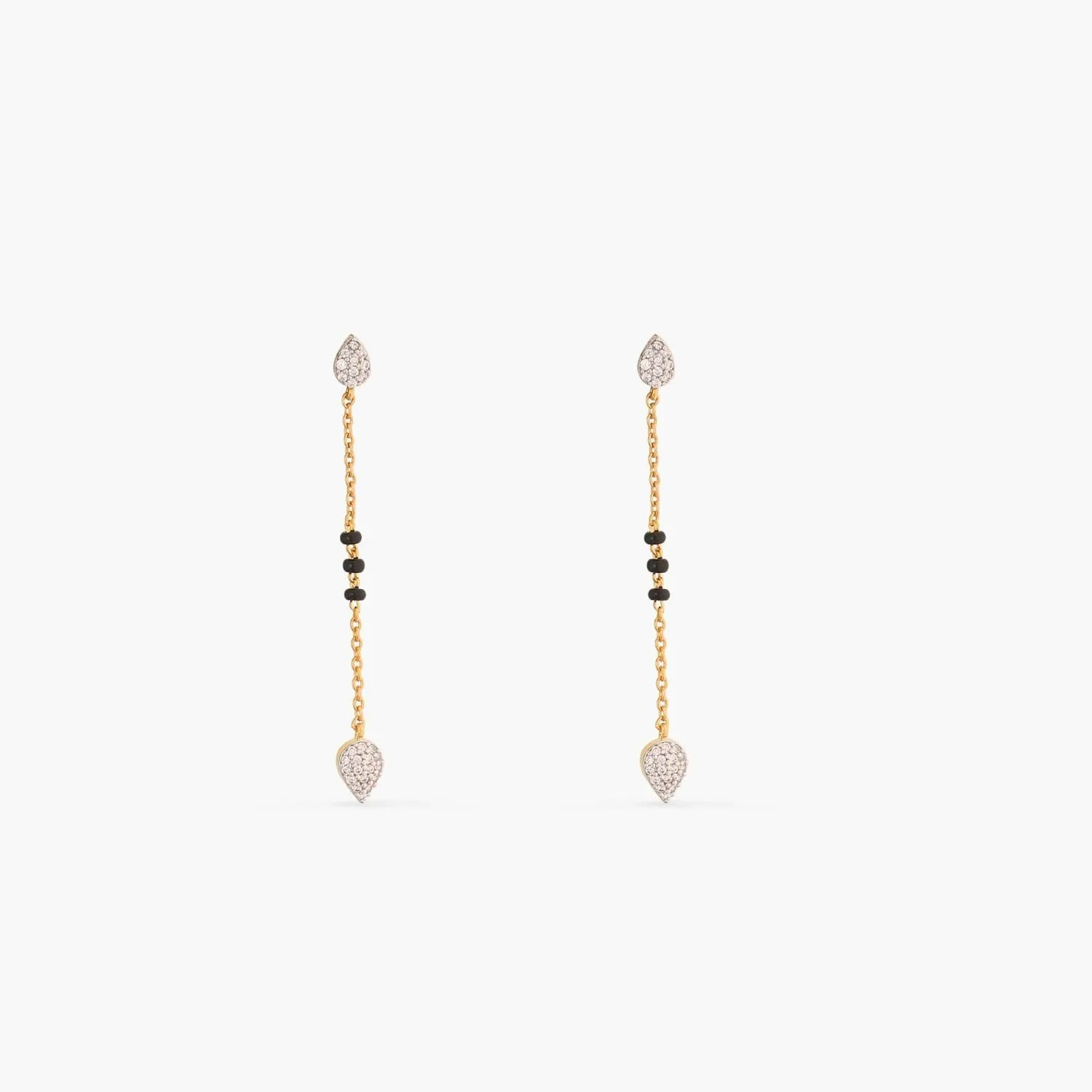 Tarinika Sterling Silver Dazzle Drop Earring with Leaf Design - Silver Drop Earrings | Perfect for Ethnic occasions | Indian jewelry sets for women | 1 Year Warranty*