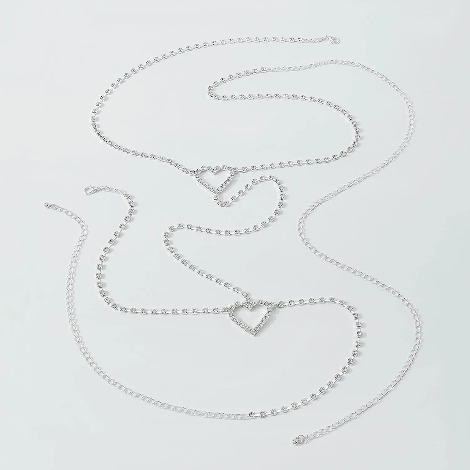 Thigh Chain Jewelry for Women Boho Leg Chain Crystal Heart Snake Butterfly Thigh Chain Sparkling Rhinestone Body Chain Jewelry Leg Garter Harness Accessories