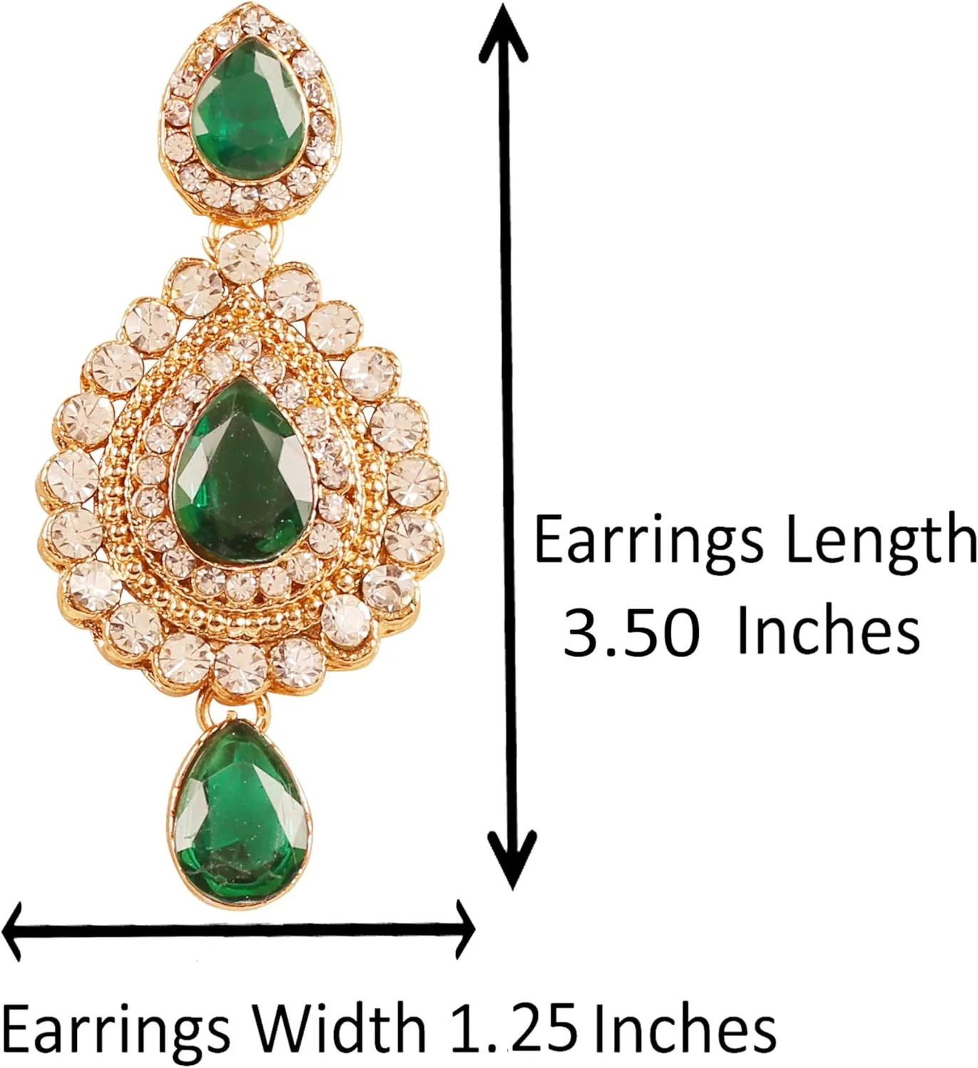 Touchstone Indian Bollywood Desire Contemporary Diamond Look Rhinestone Designer Jewelry Chandelier Earrings In Antique Gold Tone For Women