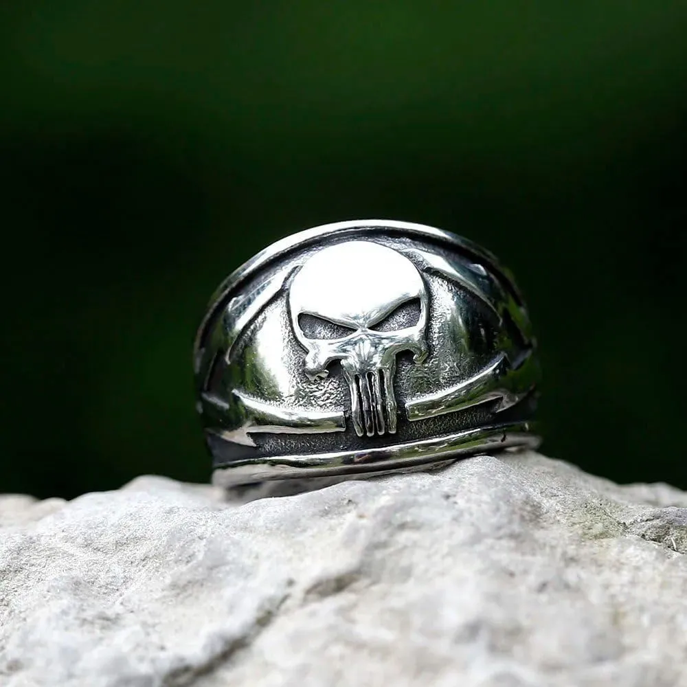 TRIEEUGIANG Men's 316L Stainless-Steel Rings Skeleton Vintage Ring For Men Women FASHION Jewelry Gifts