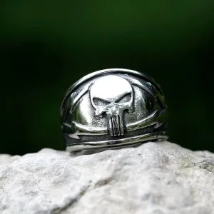 TRIEEUGIANG Men's 316L Stainless-Steel Rings Skeleton Vintage Ring For Men Women FASHION Jewelry Gifts