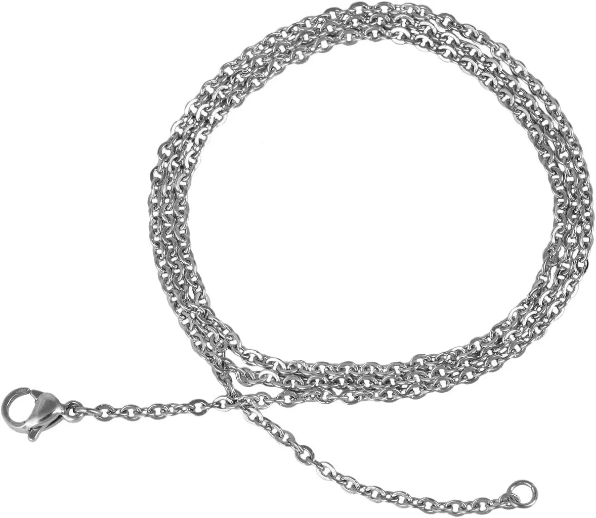 TUMBEELLUWA Crystal Point Necklaces Hexagonal Prism Stone Pendants with Chain Healing Jewelry Pack of 2