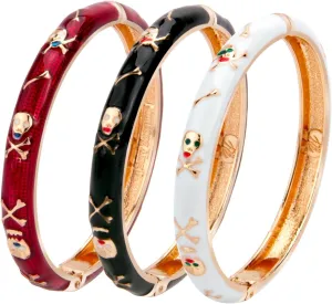 UJOY Womens Multi-Colors Cloisonne Bracelet Gold Plated Flower Hollowed Enameled Hinged Cuff Bangles Jewelry Gift 88A10