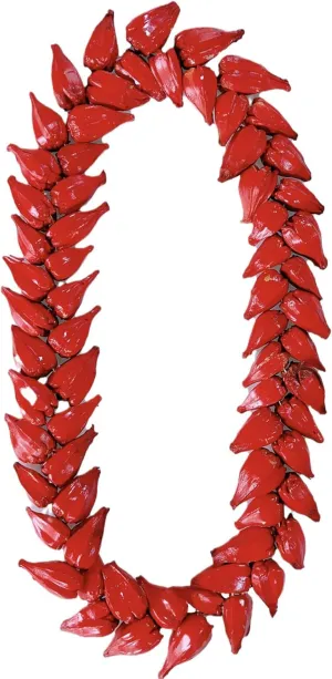 Ula Fala Samoan Necklace for Women Men, Ula Fala Necklace Hawaii Red Decor Beach Natural Necklace