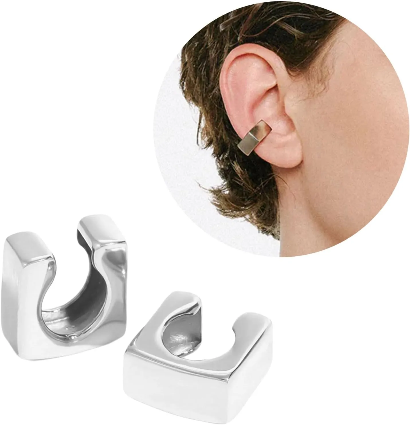 Unique Geometric Ear Cuff Not Piercing Earrings Fashionable Ear Clip Simple Ear Jewelry Suitable for Various Styles
