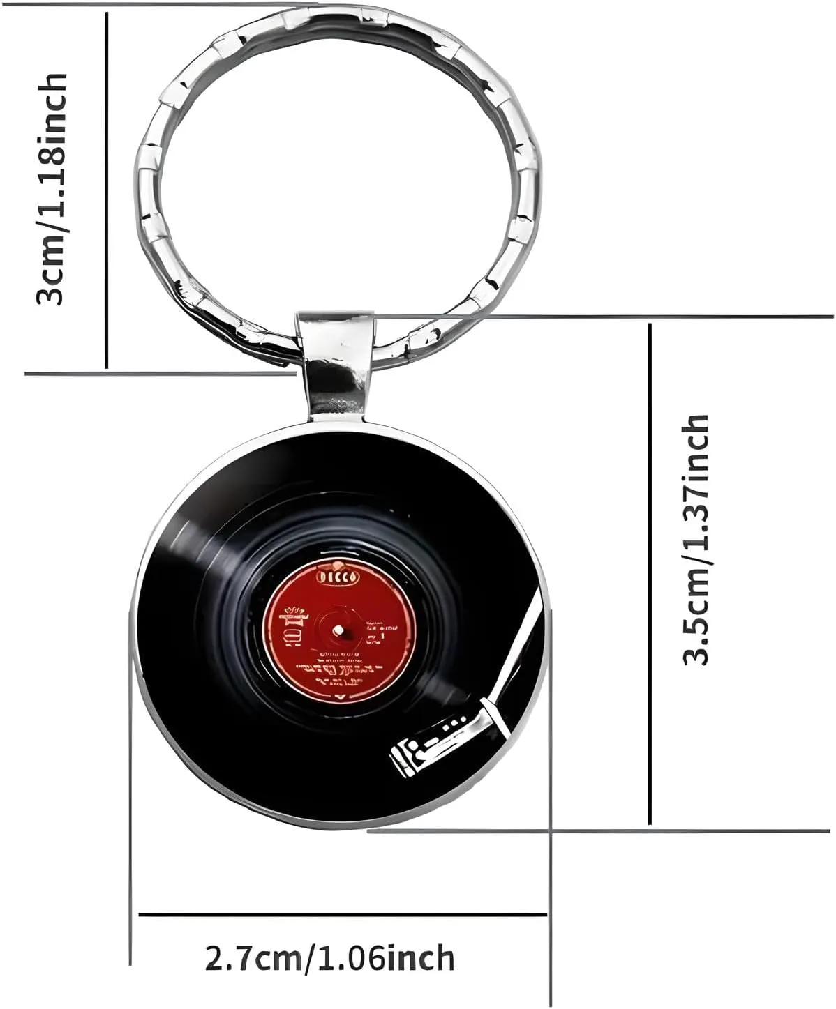Unique Music Record Pendant Necklace - Avant-Garde Fashion Accessory, Eye-Catching Design for Men and Women - Birthday, Christmas Gift or Personalized Jewelry