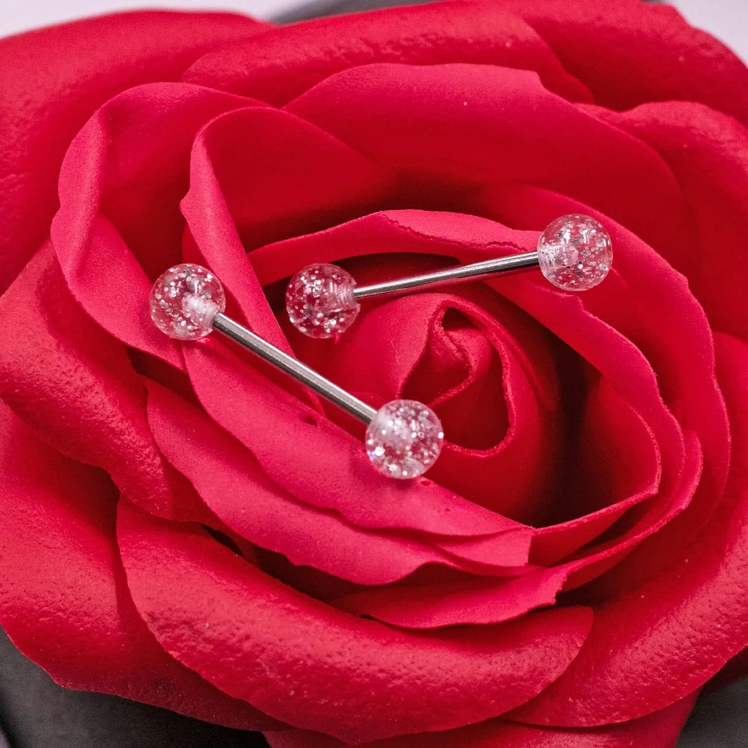 VERAMI 14G Stainless Steel Heart Nipple Rings and Barbell - Butterfly, Starlight Acrylic Ball, Tongue Rings for Women and Men
