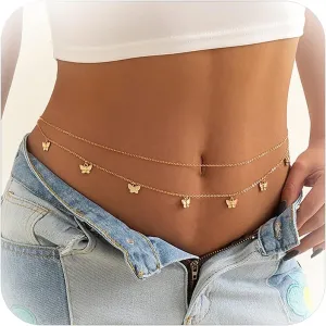 Waist Chains for Women Belly Chain Body Chain for Women Adjustable Gold Gold Waist Chain Stackable Layered Waist Chain Jewelry