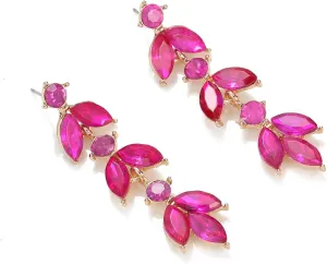 Wedding Rhinestone Dangle Earrings Elegant Bridal Crystal Drop Earrings for Women Bridesmaids Guest Party Prom