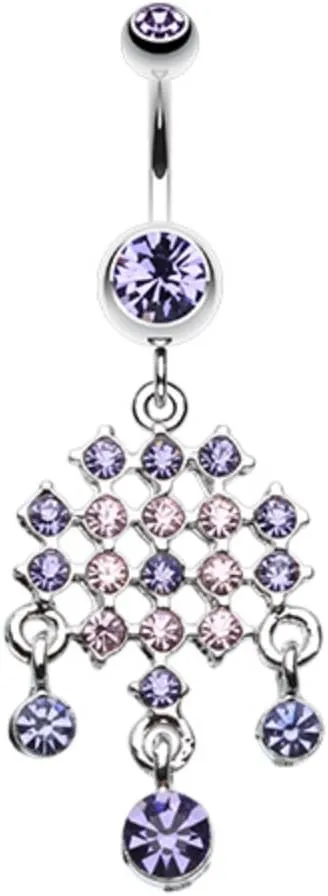 WildKlass Jewelry Striking Chandelier 316L Surgical Steel Belly Button Ring