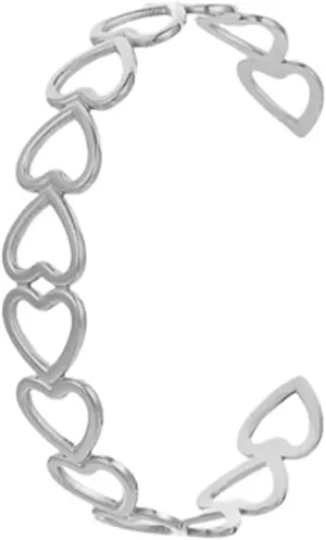 Womens Cuff Bracelets Heart Open Bangle Jewelry