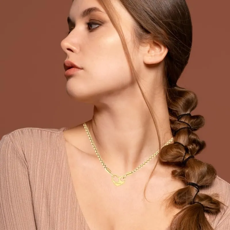Women's Elegant Necklaces, Gold Heart Charm | PinkCross & Stainless Steel | Perfume Bottle Pendant | Layered Pearls | Smile Round | Gold Square - 18K Gold & Silver Plated Jewelry Gifts for Her