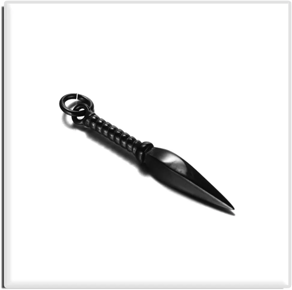 Xusamss Fashion Titanium Steel Spear Pendant Necklace,22" Link Chain