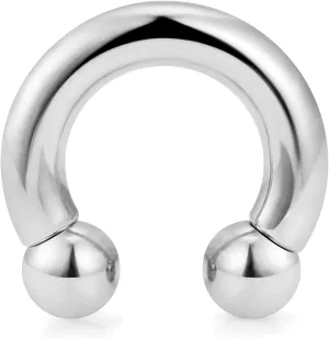 Yaalozei 12G 10G 8G 6G 4G 2G 0G 00G Large Septum Rings 316L Surgical Steel Internally Threaded Barbell Horseshoe Wide Septum Nose Gauges Earring Pa Ring Piercing Jewelry 12mm-19mm