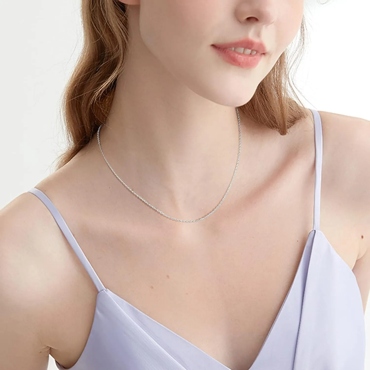 YADOCA 3Pcs Stainless Steel Necklace for Women Men - 1mm 1.2mm Snake Box Cable Chain - Thin & Sturdy Long Lobster Clasp Silver Tone 16-30 Inch