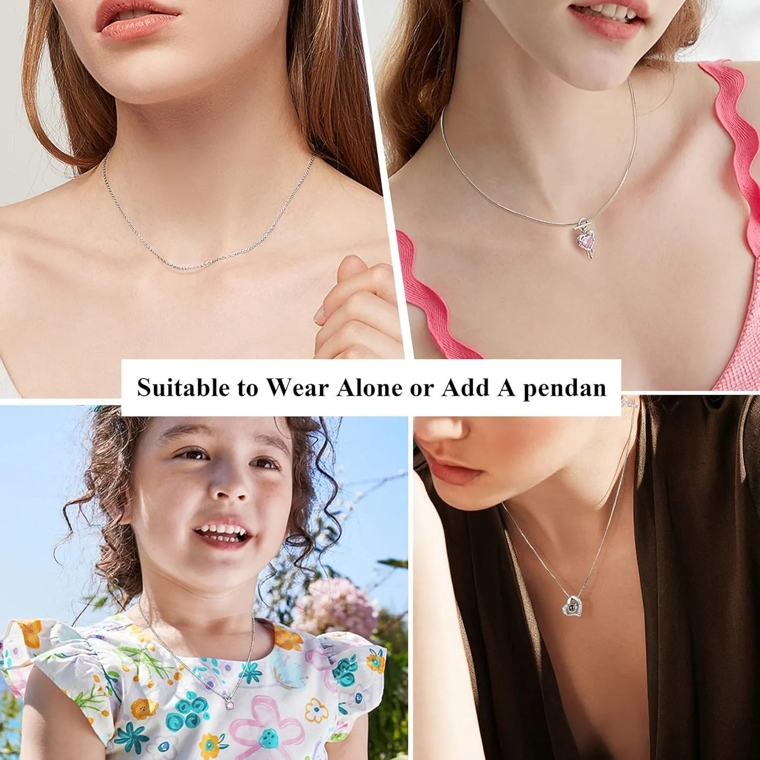 YADOCA 3Pcs Stainless Steel Necklace for Women Men - 1mm 1.2mm Snake Box Cable Chain - Thin & Sturdy Long Lobster Clasp Silver Tone 16-30 Inch