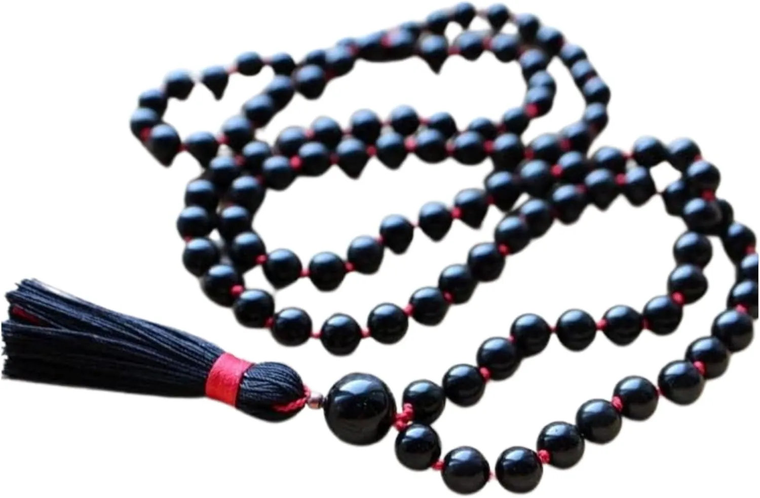 Z.A Gems Natural 10 mm black obsidian plain 108 mala necklace Prayer Bead for Meditation 40 Inch.
